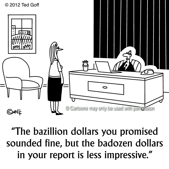 Cartoon about financial