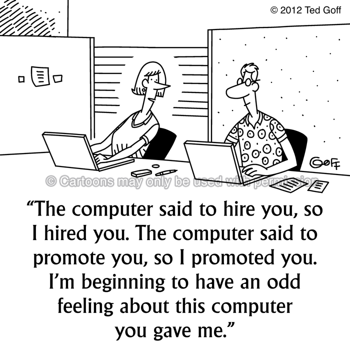 Cartoon about computer