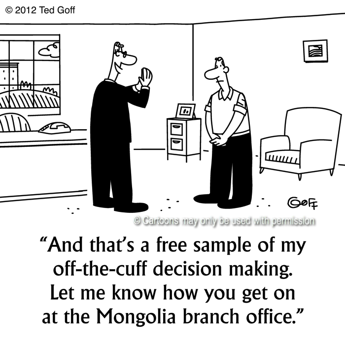 Cartoon about management