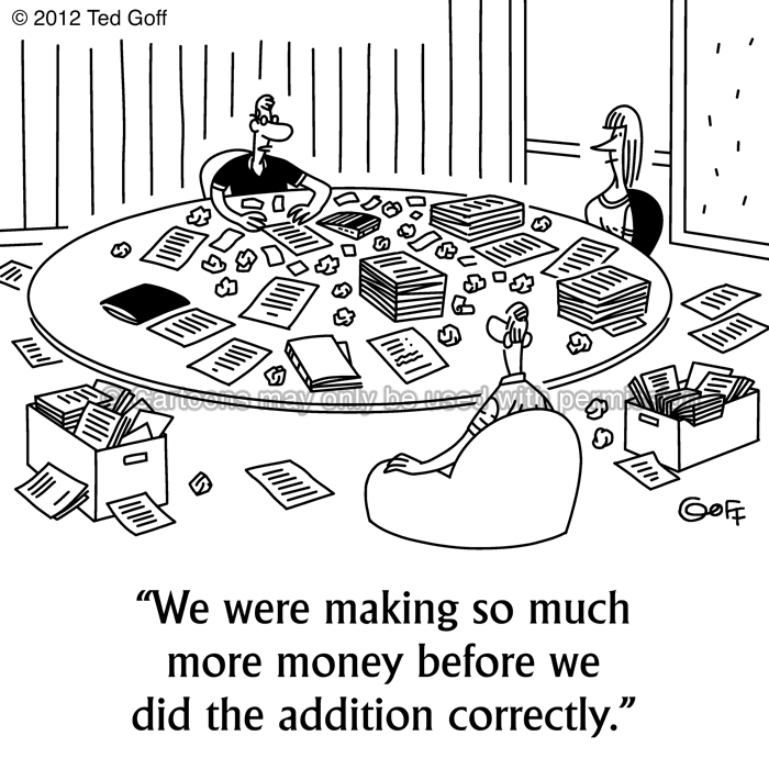 Cartoon about financial