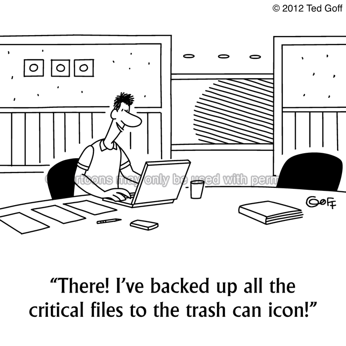 Cartoon about computer