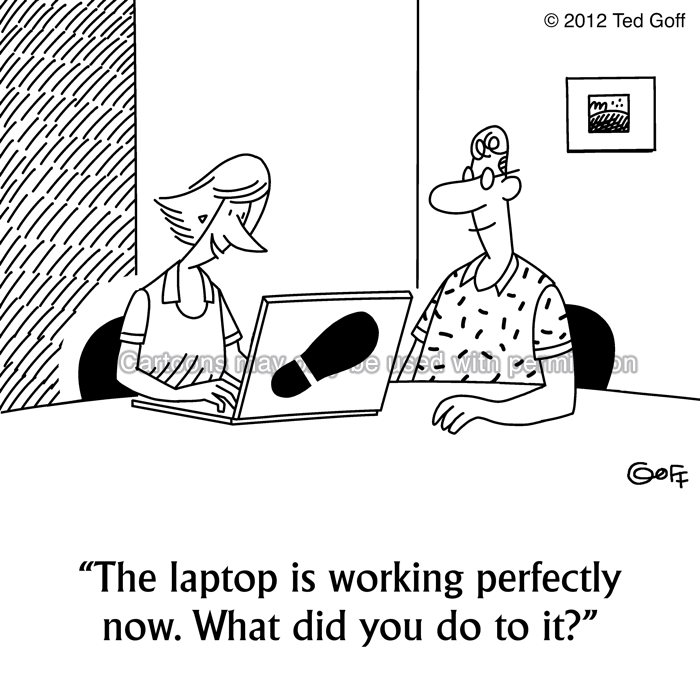 Cartoon about computer