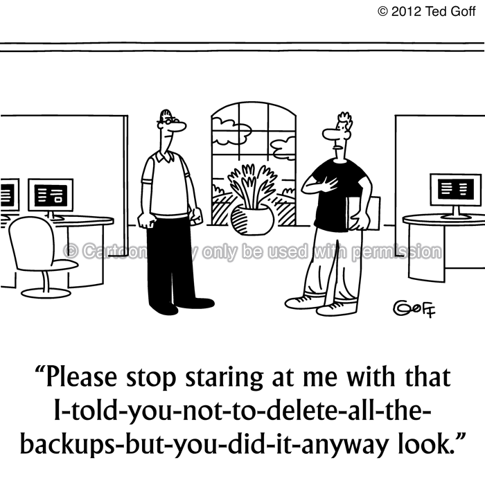 Cartoon about computer