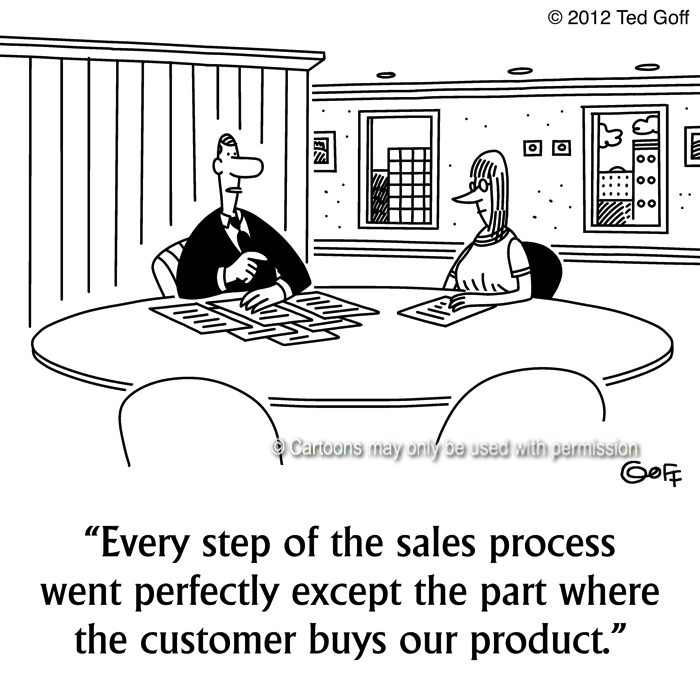 Cartoon about sales