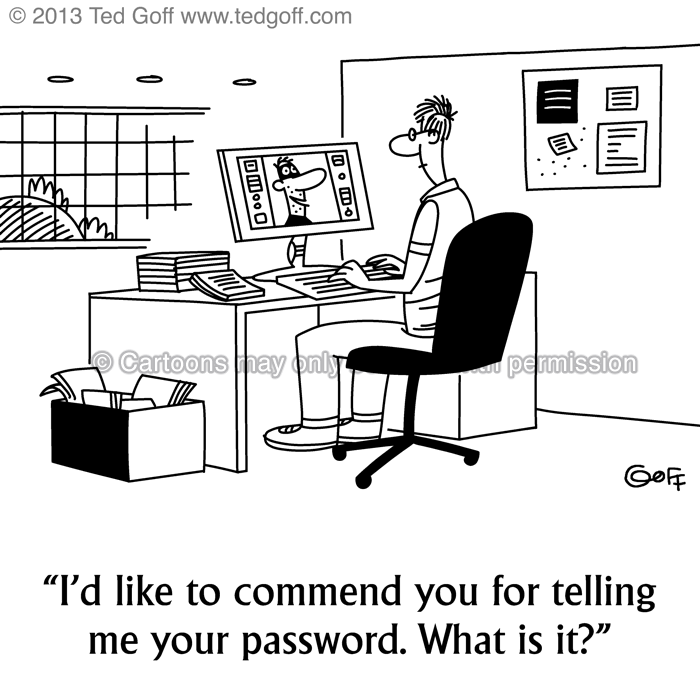 Cartoon about computer