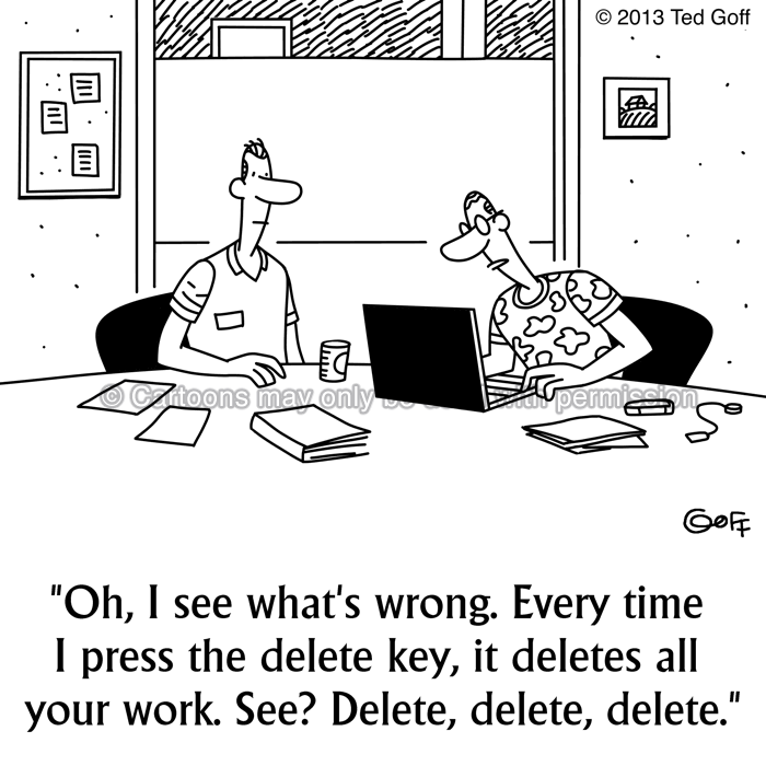 Cartoon about computer