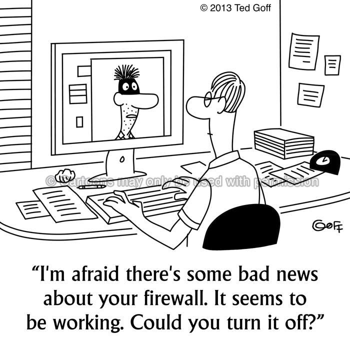 Cartoon about computer