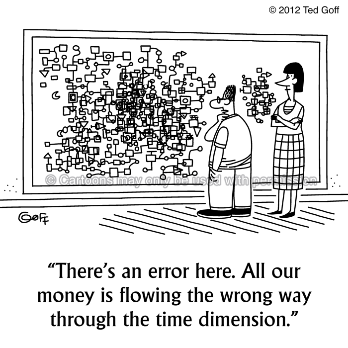 Cartoon about financial