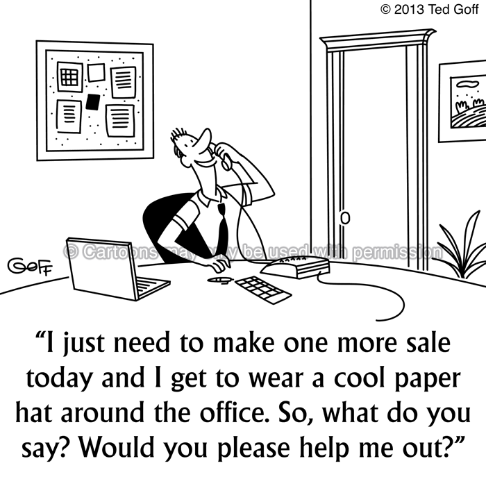 Cartoon about sales