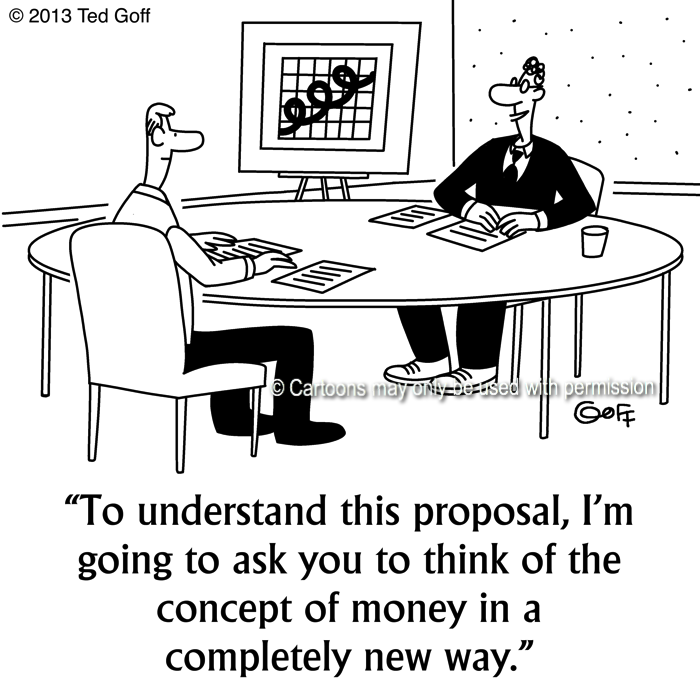 Cartoon about financial