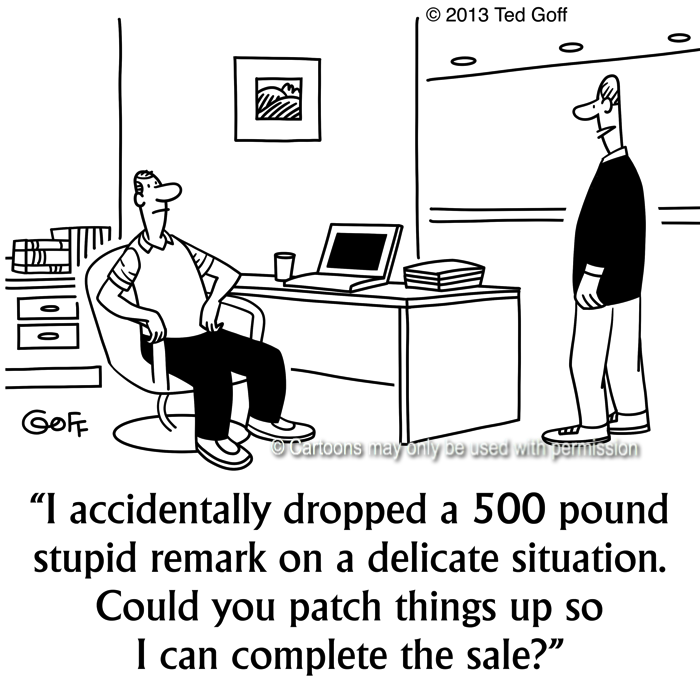 Cartoon about sales