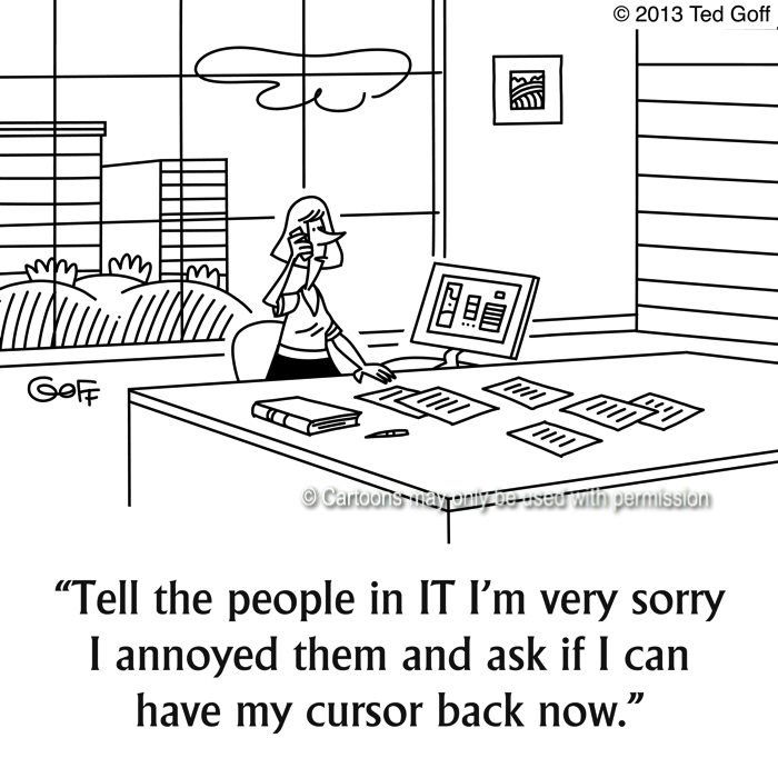 Cartoon about computer
