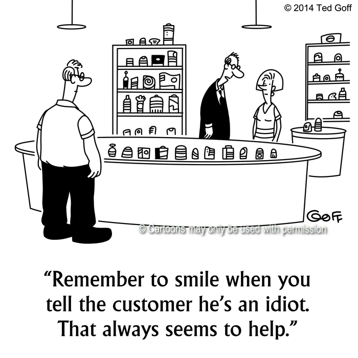 Cartoon about retail