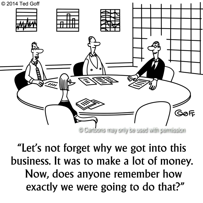 Cartoon about financial
