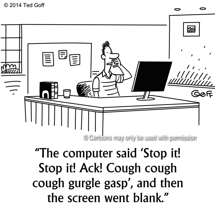 Cartoon about computer