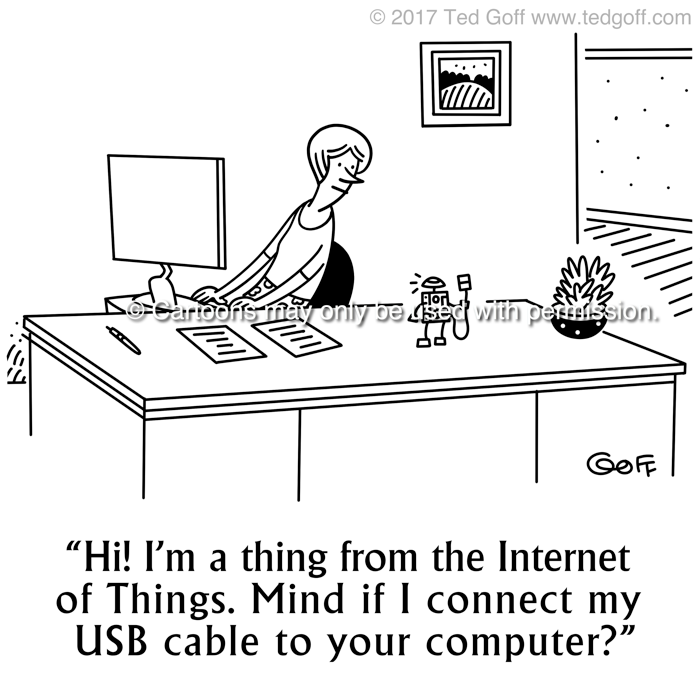 Cartoon about computer