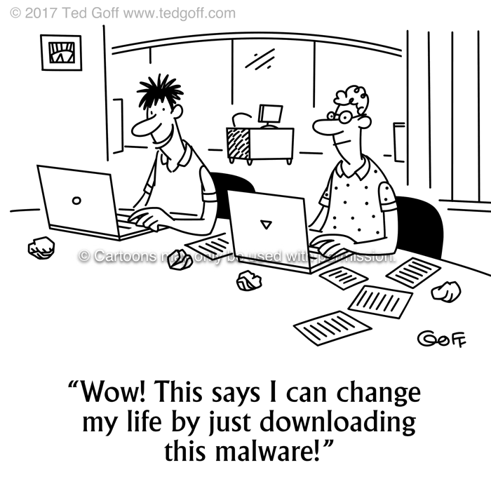 Cartoon about computer