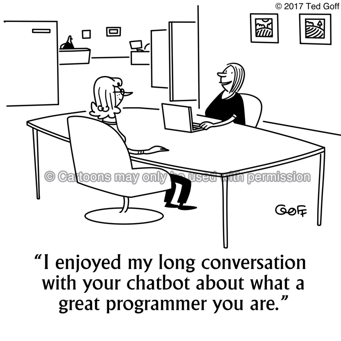 Cartoon about computer