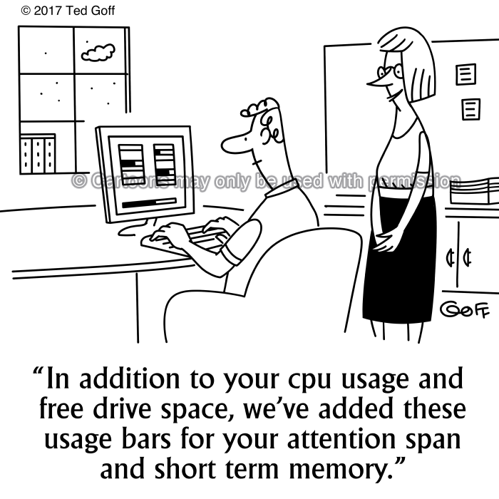 Cartoon about computer