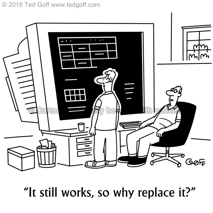 Cartoon about computer