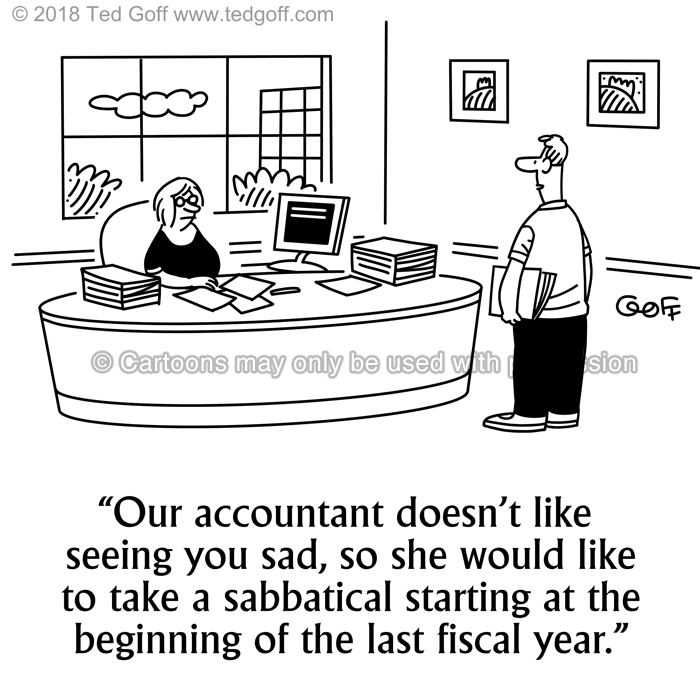 Cartoon about financial