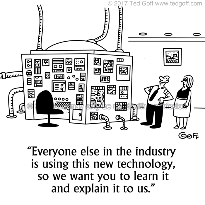 Cartoon about computer