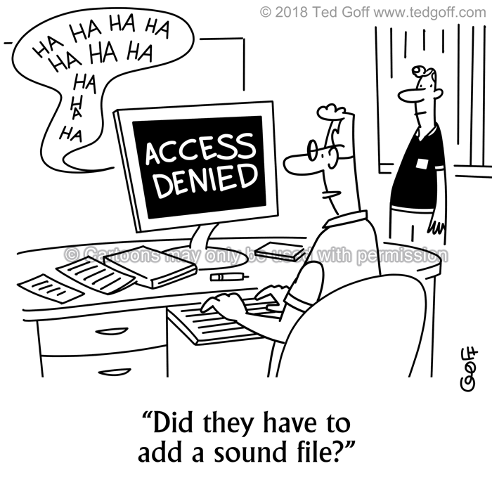 Cartoon about computer