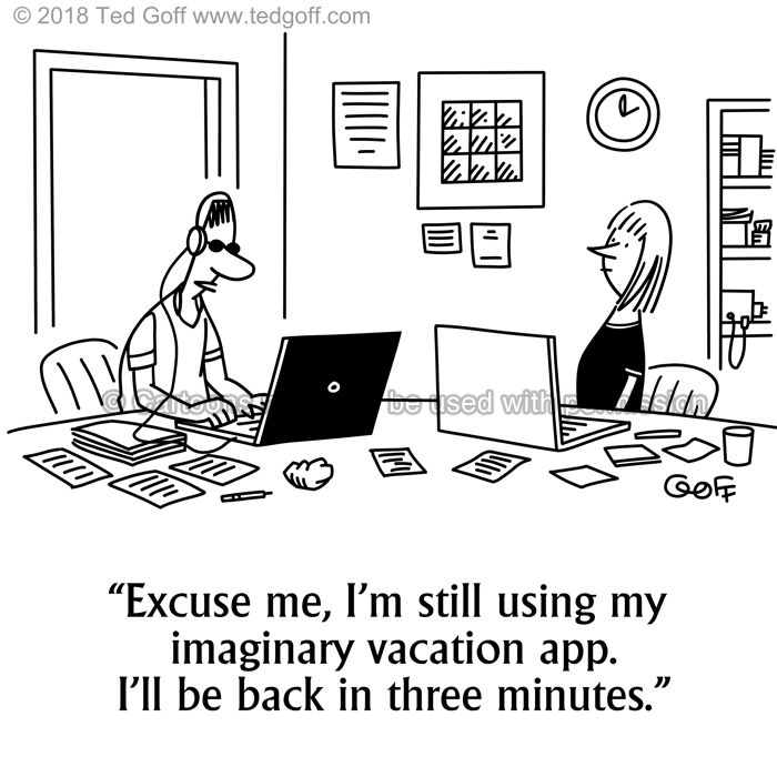 Cartoon about computer