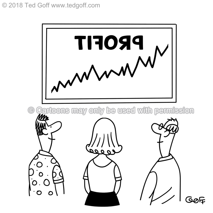 Cartoon about financial