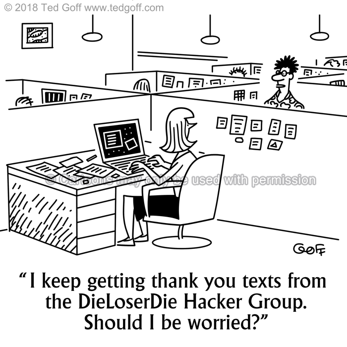 Cartoon about computer