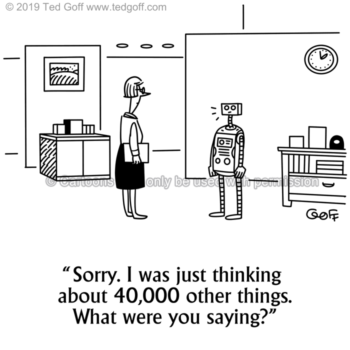 Cartoon about computer