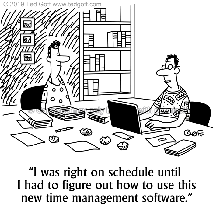 Cartoon about computer