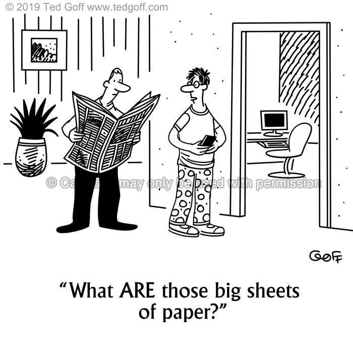 Cartoon about computer