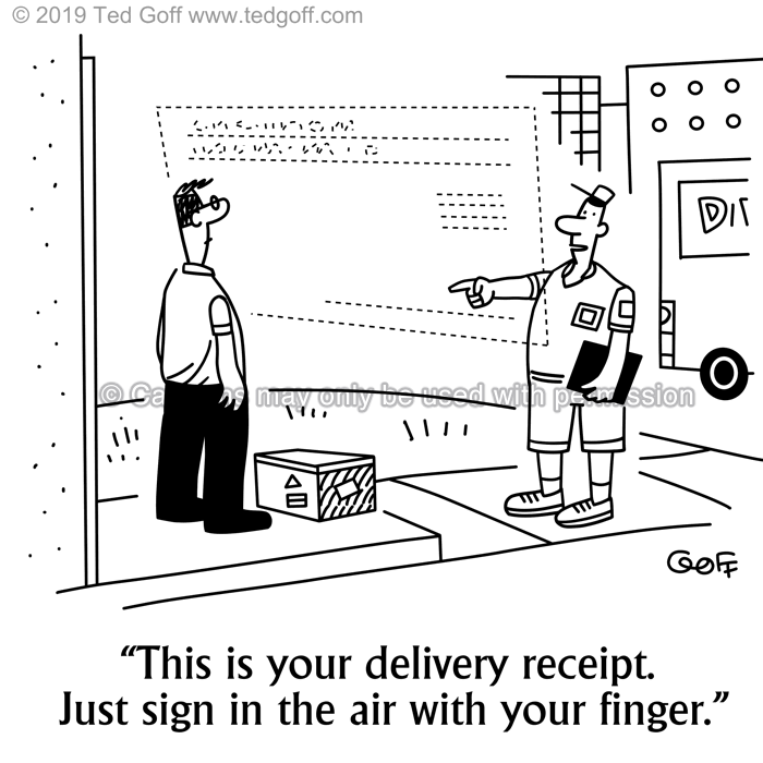 Cartoon about computer