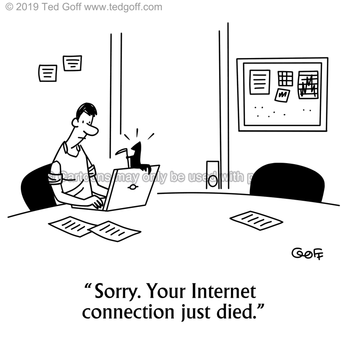 Cartoon about computer
