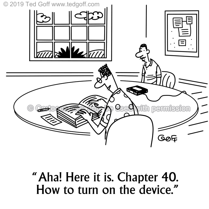 Cartoon about computer