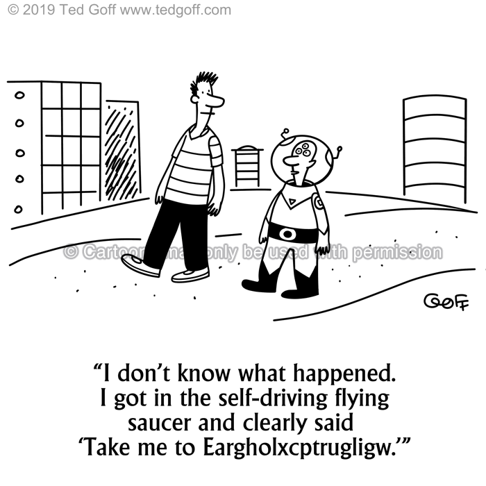 Cartoon about computer