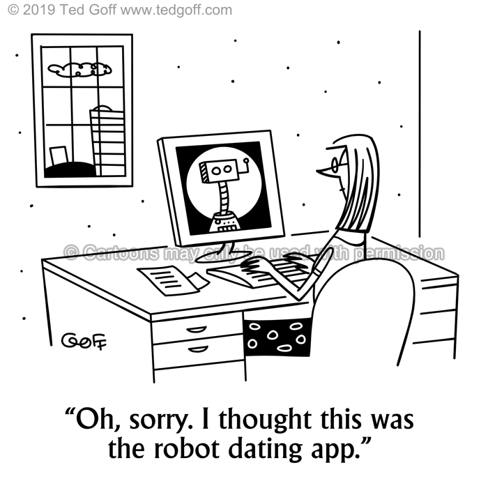 Cartoon about computer