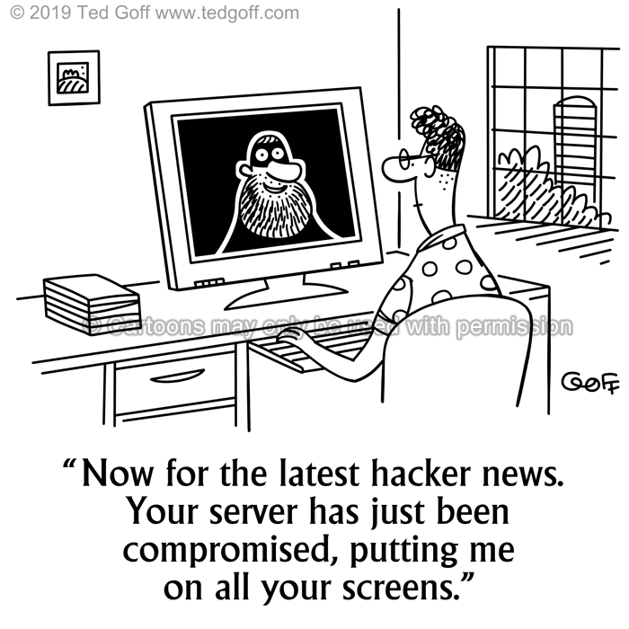 Cartoon about computer