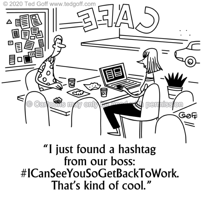 Cartoon about computer