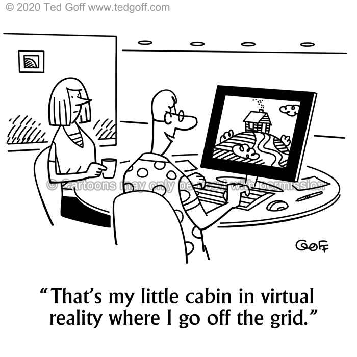 Cartoon about computer